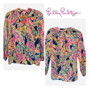 Lily Pulitzer Like New 100% Silk blouse XXS